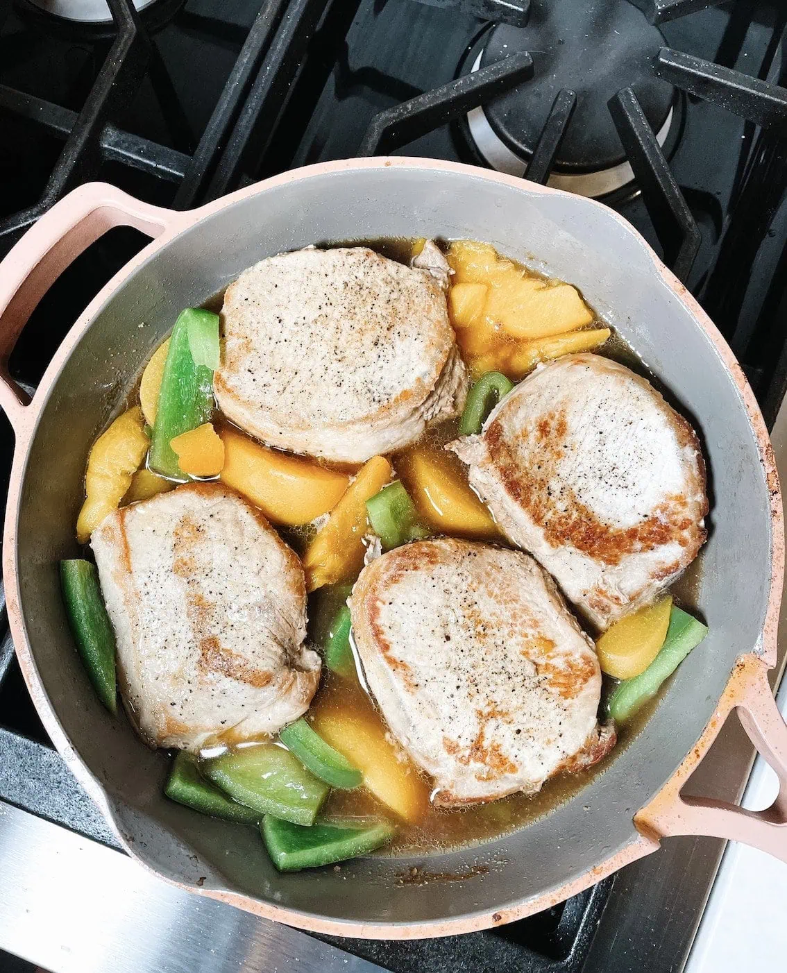 Always Pan Weeknight Recipe: Pork Chops + Peaches