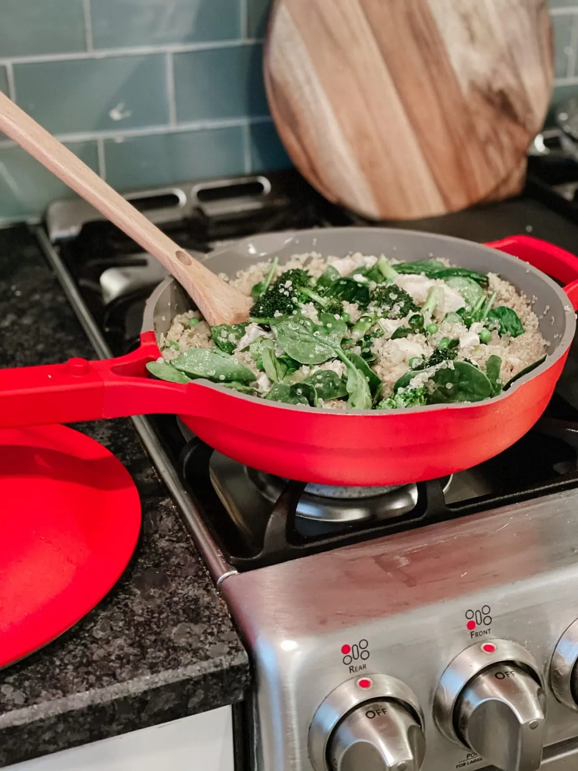 Veggie Loaded Chicken and Quinoa (plus tips on how to care for the Always Pan)